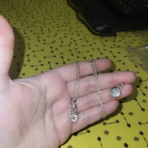 Silver Tone Jones New York Cubic Zirconia  Necklace